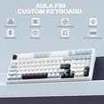 thumbnail image 2 of Teclado mecánico inalámbrico AULA F99 con retroiluminación RGB azul y blanco, 2 of 9