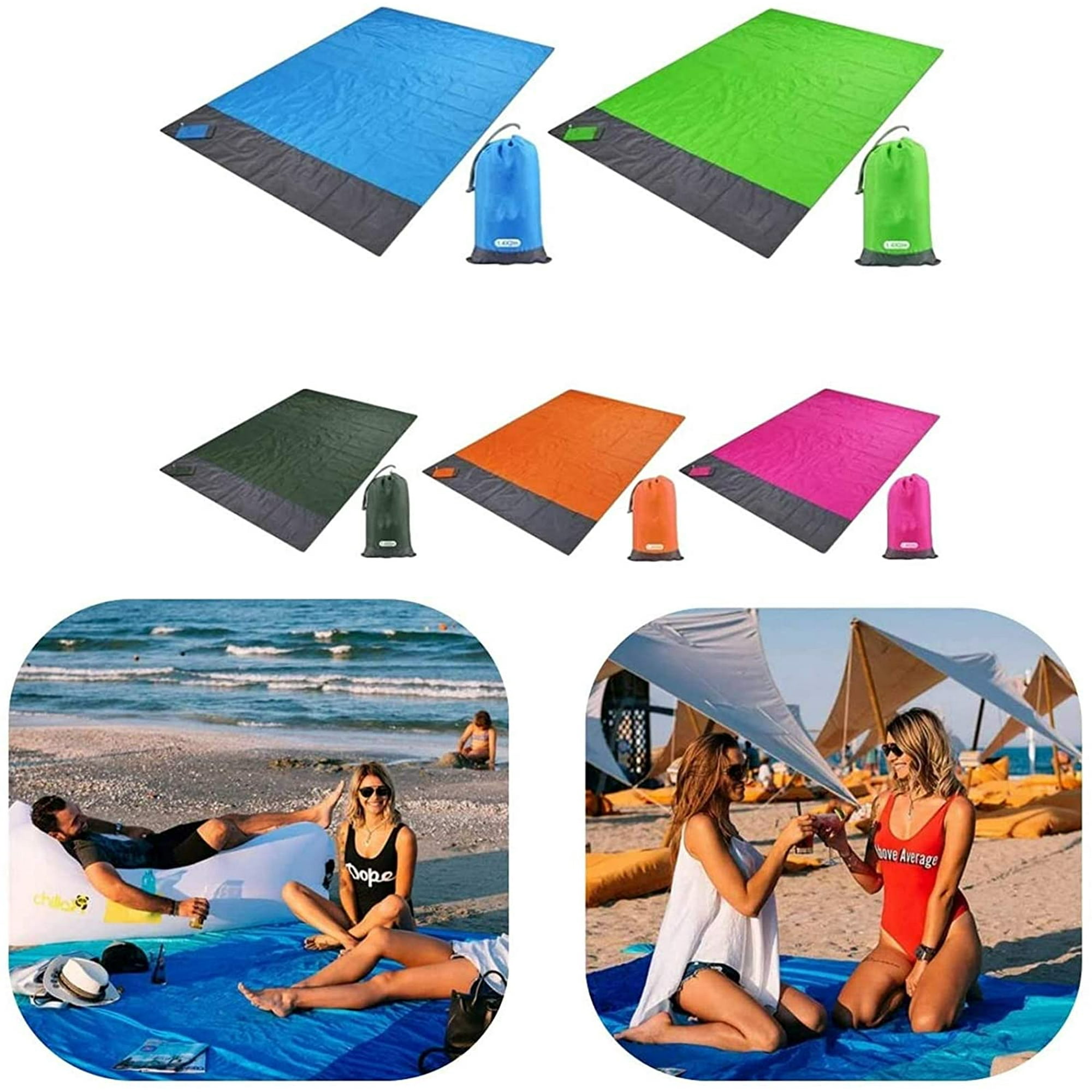 Mr. Beach Lightweight Sand Free Beach Mat Sandless Beach Mat Portable Beach Accessoriest Waterproof Lightweight for Travel Camping Hiking