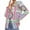 Pink, variant on Lindreshi Shackets for Women 2023 with Pockets Women's Loose Casual Fashion Printed Long Sleeve Lapel Jacket Suit Coat