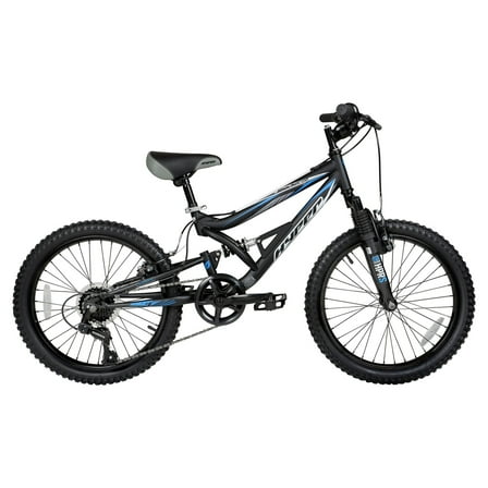 Hyper Bicycles 20" Boys Shocker Mountain Bike, Kids, Black, Recommended Age Group 8 to 13 Years Old