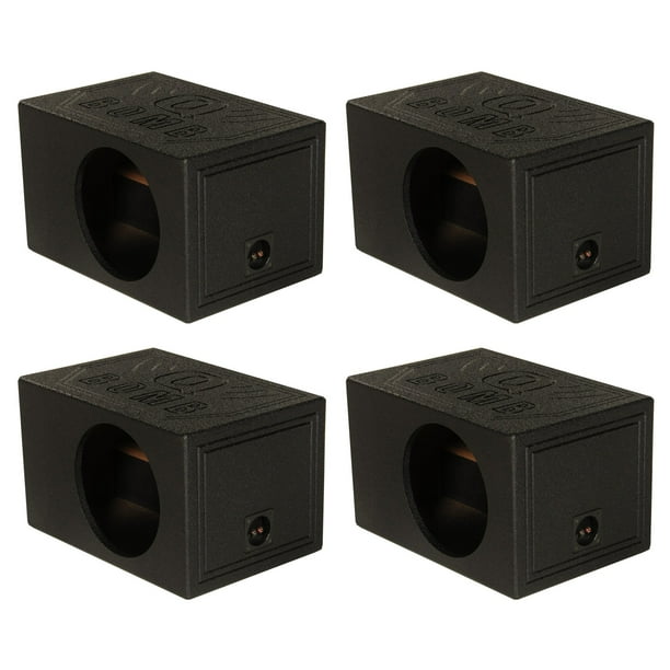 QPower QBOMB12VL 12 Inch Vented Ported Car Subwoofer Sub Box Enclosure (4 Pack)