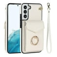 thumbnail image 1 of Elegante funda multifuncional tipo cartera para Samsung S23 Plus con correas, ranura para tarjetas, soporte para anillo, protección para cámara, material de PU, a prueba de golpes, antigolpes., 1 of 5