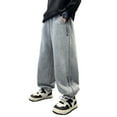 thumbnail image 2 of Cowsor Girl's Wide Leg Sweatpants High Elastic Waist Straight Leg Baggy Jogger Pants with Pocket, 2 of 7