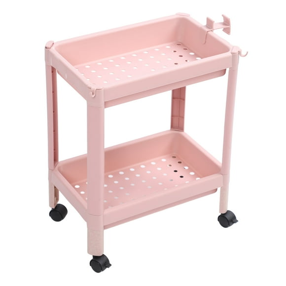 Plastic Storage Rack, Light Duty Bathroom Floor Shelf Freestanding Corner Unit for Kitchen Basement Laundry Bedroom