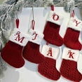 thumbnail image 3 of KCEHTA Red Christmas Stockings with Initials, 7.87" Small Christmas Stockings, Personalized Christmas Knit Stockings, Embroidered Christmas Stockings with Letters for Christmas Party Decorations, 3 of 7