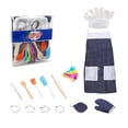 thumbnail image 1 of Cooking And Baking Set Including Apron Chef Hat Oven Mitt Spoons Food-grade Materials Cooking Accessories For 3 Year O, 1 of 8