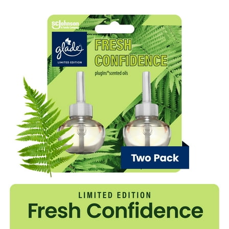 Glade PlugIns Scented Oil Air Freshener, Fresh Confidence Limited Edition, 1.34 oz Total, 2 Refills