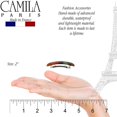 thumbnail image 6 of Camila Paris CP3327 French Hair Barrette Clip for Girls, Gold Small Set of 2 Strong Hold Grip Hair Clips for Women, No Slip Rubberized Automatic Clasp Styling Girls Hair Accessories, Made in France, 6 of 8