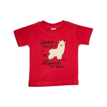 

Inktastic Granma s You Say Alpaca My Bags Gift Baby Boy or Baby Girl T-Shirt