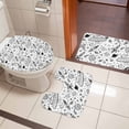 thumbnail image 5 of Funny Universe Bathroom Rugs Set Cartoon Rocket Graffiti Alien Spaceship Planets Non Slip Absorbent Soft Bath Mats 3 Piece Set with Bathroom Rug, U-Shaped Floor Mat, Toilet Seat Cover Small Size, 5 of 9