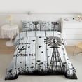 thumbnail image 2 of jejeloiu Retro Windmill Twin Comforter Sets,Rustic Farmhouse Cabin Bedding Set For Boys Girls Reversible 2-Piece, 2 of 8