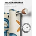 thumbnail image 6 of nqOlkjepod Outdoor Curtains for Patio Waterproof, Summer Nautical Blue Outdoor Privacy Panels Grommet, Ocean Anchor Starfish Striped Blackout Outside Curtains for Porch/Cabana 54"x95", 2 Panels, 6 of 8