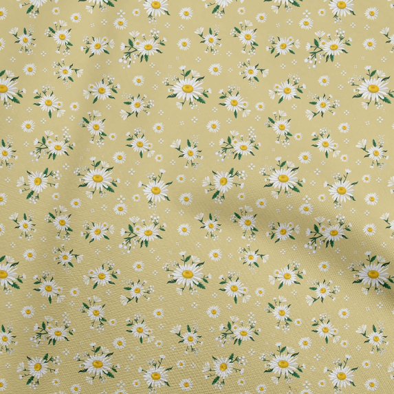 oneOone Rayon Yellow Fabric Florals Dress Material Fabric Print Fabric By The Yard 56 Inch Wide