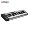 WORLDE Blue whale 49 Portable USB MIDI Controller Keyboard 49 Semi-weighted Keys 8 RGB Backlit Trigger Pads LED Display with USB Cable