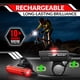 thumbnail image 2 of GearLight Juego de luces recargables para bicicleta S400 - Reflectores Potentes luces delanteras y traseras Accesorios para bicicletas para montar en bicicleta de noche - Faro trasero trasero para bic, 2 of 9