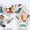 thumbnail image 3 of Newspapers Collage Pure Cotton Bodysuit Short Sleeve Pajamas One-Piece Romper Unisex 12M, 3 of 6