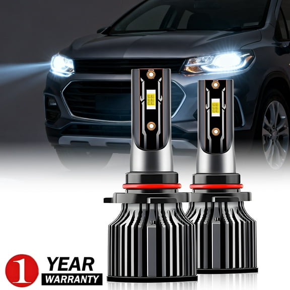 LED Headlight Bulbs Fits Chevrolet Trax (with Projector Headlamps) 2017-2020 9005 HB3 LED Headlight Bulbs, 9005 LED High and Low Beam 6500K Bright White