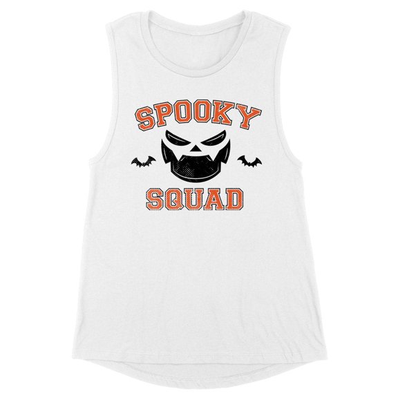 Spooky Squad Women's Muscle Tank Large White