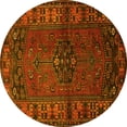 thumbnail image 1 of Ahgly Company Machine Washable Indoor Round Persian Yellow Traditional Area Rugs, 8' Round, 1 of 4