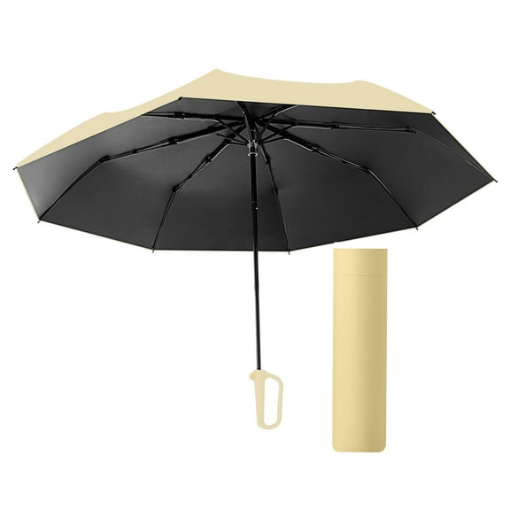 yuksok Folding Umbrella Large Travel Sunshade Umbrella for Outdoor Activities Trips yellow