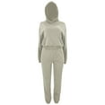 thumbnail image 3 of biudgviw 2 Piece Outfits for Women Soft Fleece Long Sleeve Sweatsuit Hoodies Sweatshirts Lounge Jogger Pants Warm Sets, 3 of 4