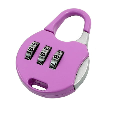 Pink Metal 3 Digits Wire Combination Padlock 4 Pack Password Coded Lock for