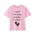 thumbnail image 2 of Odeerbi Toddler T-Shirts Kids Boys Girls Cotton T-Shirt Baby Solid Color Print Comfortable Short Sleeve Top Pink - A, 2 of 4
