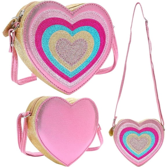 PinkSheep Heart Mini Purse Women Purse Crossbody Shoulder Bag Handbags Party Costume Accessories for Dress up