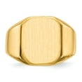 thumbnail image 4 of 14K Yellow Gold Ring Band Signet 15.5x13.5mm Open Back Men's, Size 9, 4 of 5