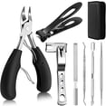 thumbnail image 1 of POINTERTECK 7 Pcs Ingrown Toenail Clippers Kit Stainless Steel Ingrown Toenail Removal Kit Professional Toenail Clippers Set for Thick Nail Ingrown Toe Nail Cutter Set for Adults and Seni, 1 of 9