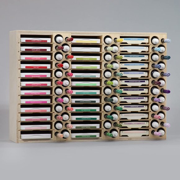 36 Ink Pad, Marker, and Refill Bottle Holder - Wall Mount