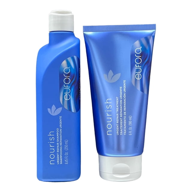 Eufora Shampooing Nourrissant Réparation Urgente 8.45 Oz & Traitement Réparation Urgente Ensemble de 6 Oz