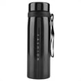 thumbnail image 1 of Termo de 650 ml para bebidas calientes, taza de viaje de acero inoxidable con aislamiento negro, 1 of 8