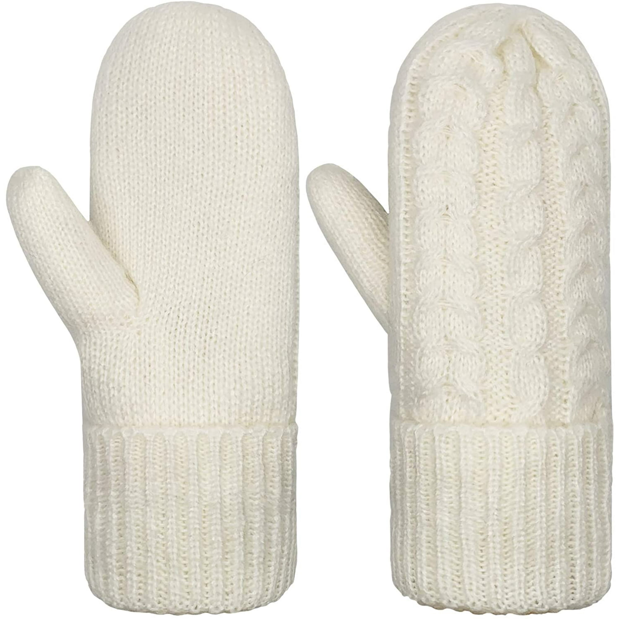 TOMEEK Gants Hiver Homme Sans Doigts Mitaine Femme 100% Laine