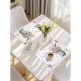 thumbnail image 5 of Happy Easter Rabbit Placemats Set of 6, Cute Bunny Spring Flowers Butterfly Placemats for Dining Table, Place Mats for Kitchen Tabletop, Waterproof Wipeable Dining Table Mats Set, 5 of 9