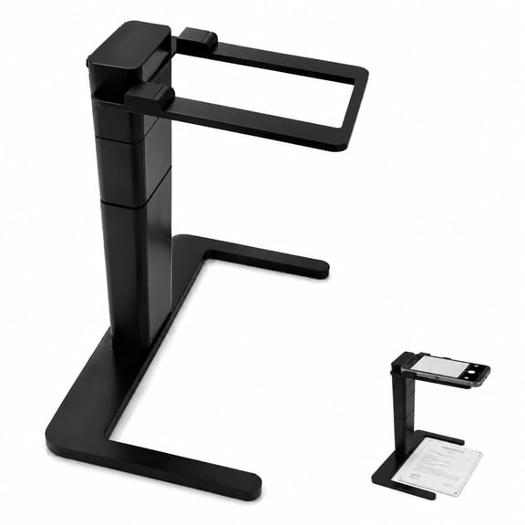 Overhead Phone Camera Stand, Adjustable Desk Phone Holder for Document Scanning, Video Recording & Content Creation, Hands-Free Cell Phone Stand