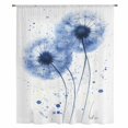 thumbnail image 2 of Blue Dandelion Sheer Curtains 63 Inches Long, Contemporary Simple Watercolor Floral Light Filering Curtains, Breathable Simi Curtain Privacy Drapes for Living Room Bedroom Window Treatment, 2 of 9