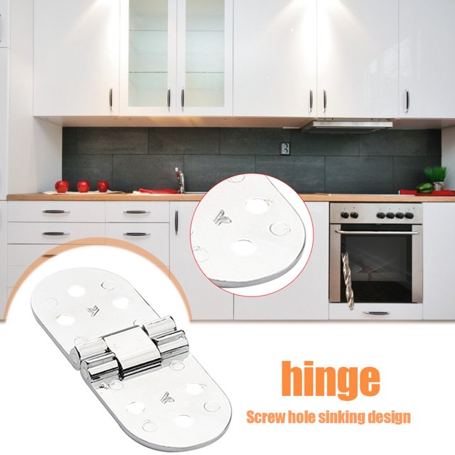 Bisagra Invisible Para Puerta De Gabinete De Aleación Invisible De 180 Grados Con Orificio (Plata)