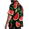 thumbnail image 3 of Watermelon Men's Short Sleeve Hawaiian Beach Shirt Casual Printed Button Down Summer Unisex Casual Shirt, 3 of 6