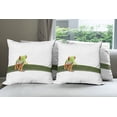 thumbnail image 6 of Ambesonne Animal Throw Pillow Cover 4 Pack, Tropic Wild Rainforest, 16", Green White, 6 of 7