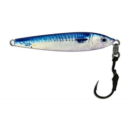 UPC: 0837508008364 | Ahi LDJA-8-BM Live Deception Jigs – 8 oz Blue Mackerel With Assist Hook