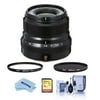 XF 23mm f/2 R WR Lens, Black, Bundle with Hoya NXT Plus 43mm CPL Filter, 43mm UV Lens Filter, 32GB SDHC Card, Cleaning Kit, Microfiber Cloth