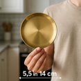 thumbnail image 2 of Pakyozj Stainless Steel Gold Plates 2 Set Round Stainless Steel Dinner Dishes Metal Trays 5.5 Inch Great for Picnic,Outdoor Camping Plate,Shatterproof, Dishwasher Safe, 2 of 8