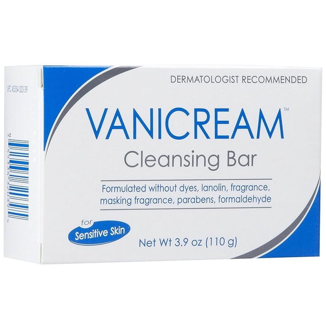 Barra limpiadora Vanicream, paquete de 2 unidades, 110 g, hidratante