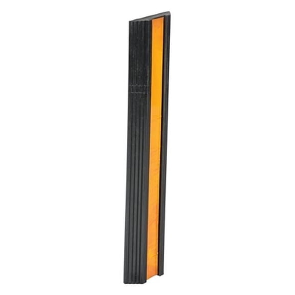 Vestil BS-24 24 x 5.5 x 1.25 in. Rubber Extruded Bumper Stop - Black