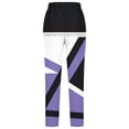 thumbnail image 3 of SELONE Straight Baggy Pants Women Plus Size Mid Rise with Pockets Polyester Athletic Pants Ankle Length Baggy Straight Leg Athletic Pants Purple XL, 3 of 4