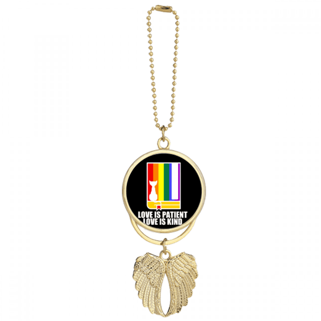 Love Is Patient Love Is Kind Porte-Clés Pendentif Aile d'Ange