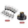 thumbnail image 3 of Unique Bargains 3.8V Bulb Holder Screw Base E10 Lamp Socket Black 1 Set, 3 of 6