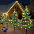 thumbnail image 5 of Ganfancp Upgraded 4-Pack 120 Led Solar de Navidad Jardín Estaca Luces, Al Aire Libre Solar Xmas Tree Yard Estaca de Navidad Luces para Decoraciones de Navidad Ofertas Del Día 1X Árbol de Navidad Sola, 5 of 5