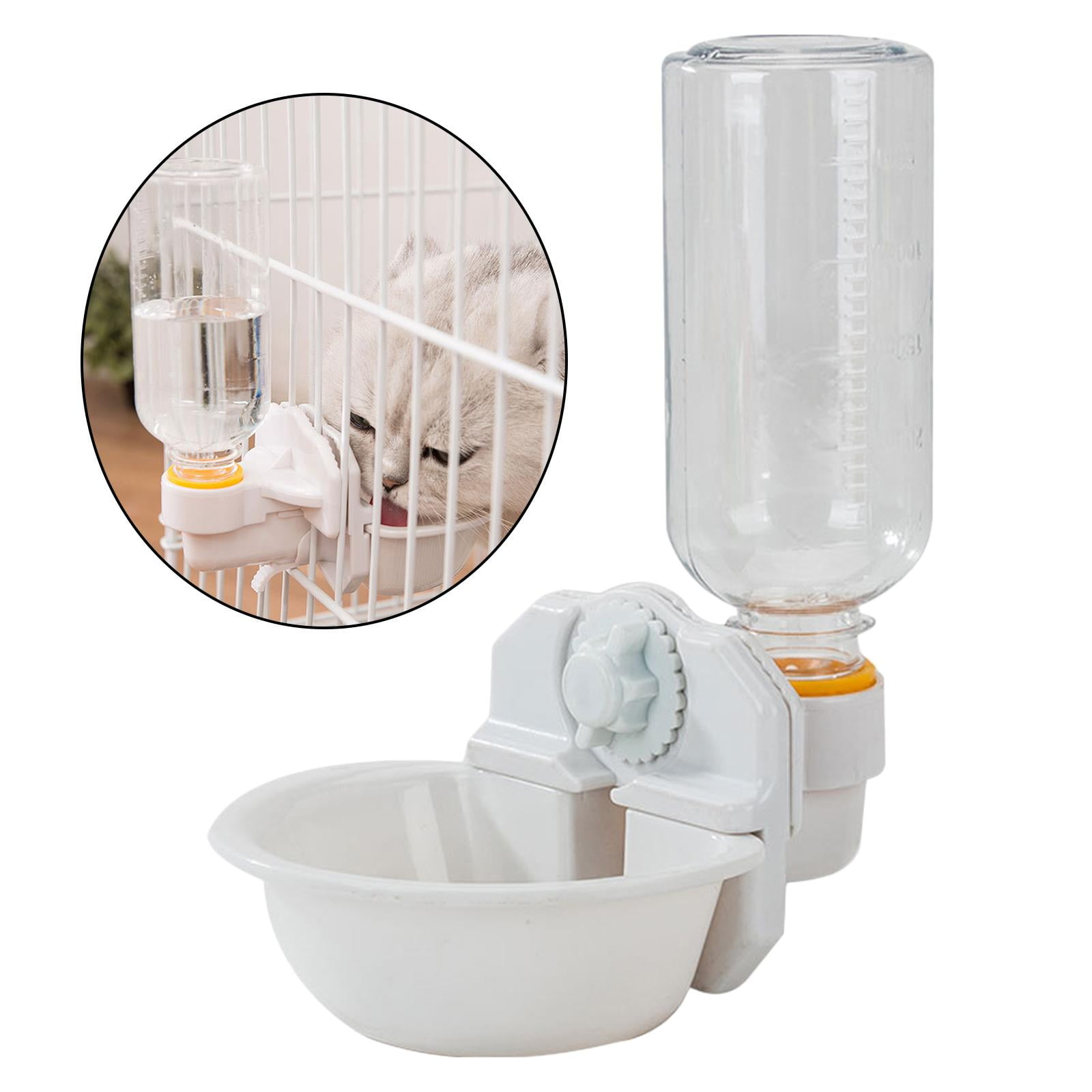 1X Cat Dog Water Bottle Pet Supplies Kennel Water Feeder Waterer for Crate 500ml White 500ML
